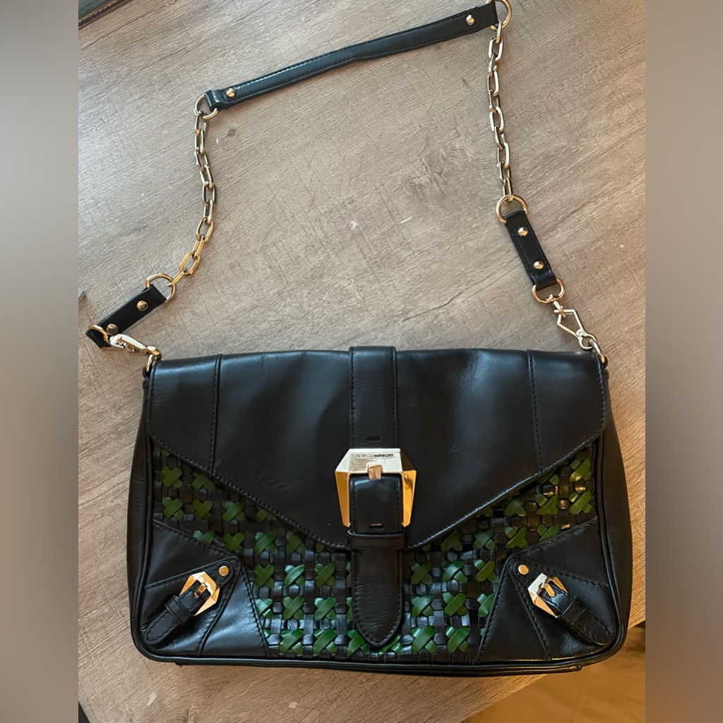 Rebecca Minkoff Cooper Clutch Black And Green